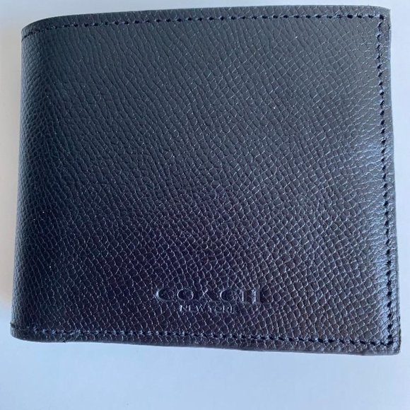 Coach Other - COACH MEN'S CROSS GRAIN  DOUBLE BILLFOLD B…
